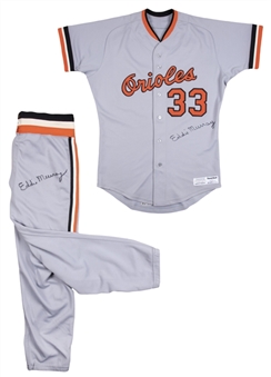 1986 Eddie Murray Game Used & Signed Baltimore Orioles Road Uniform: Jersey and Pants (Sports Investors Authentication & Beckett)